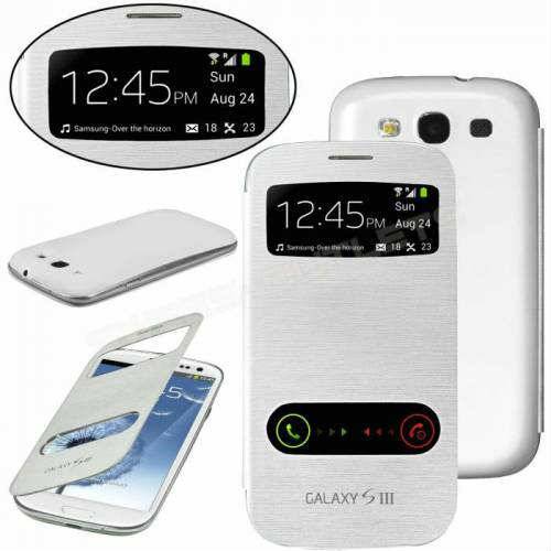  Samsung Galaxy S3 Flip Cover Kılıf S-View Model +2 Adet Cam Filmi