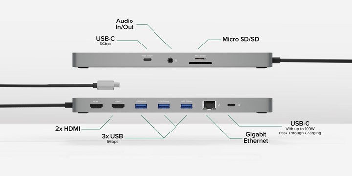 16 giriş barındıran Thunder 4 dock tanıtıldı: 100w hızlı şarj ve dahası