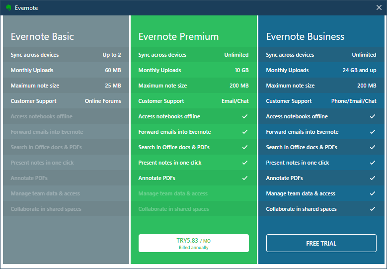 evernote student premium