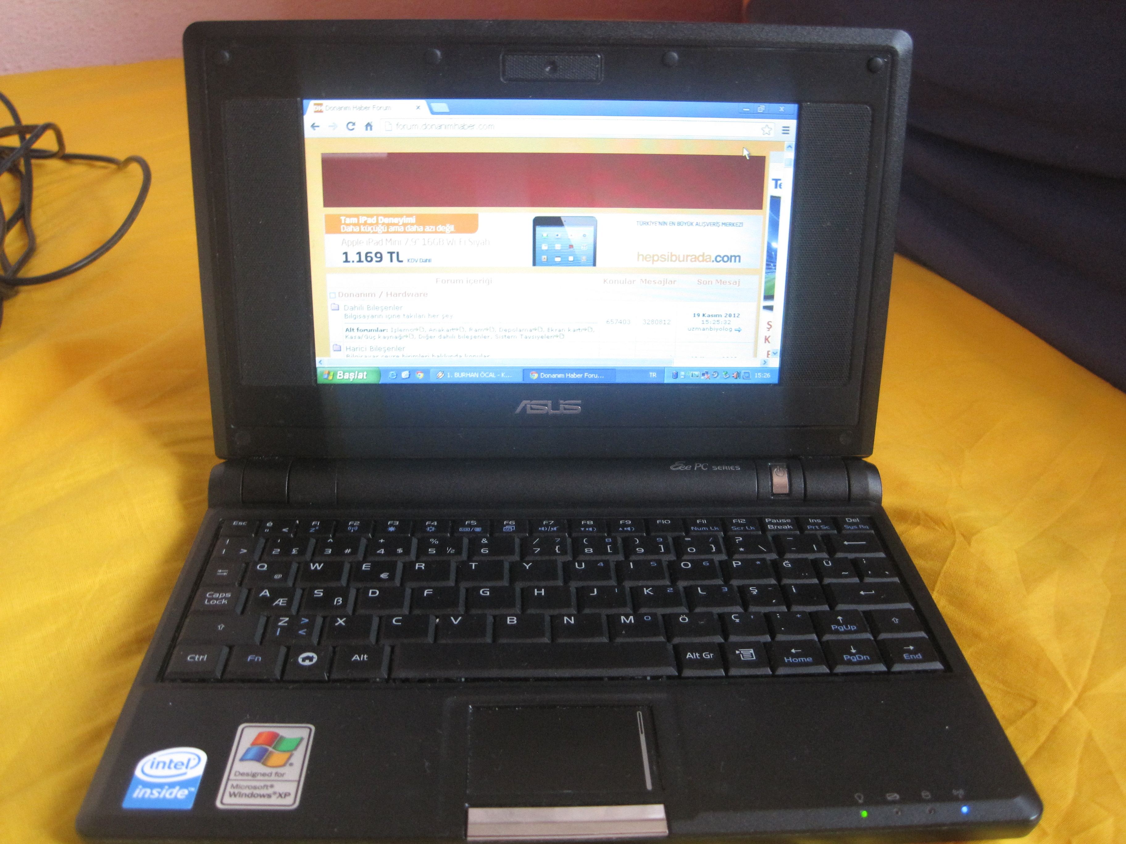  Asus EEE PC Netbook ( SSDLi) TERTEMİZ : 230 TL(FULL AKSESUAR )