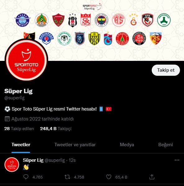Süper Lig'in sosyal medya hesabı açıldı