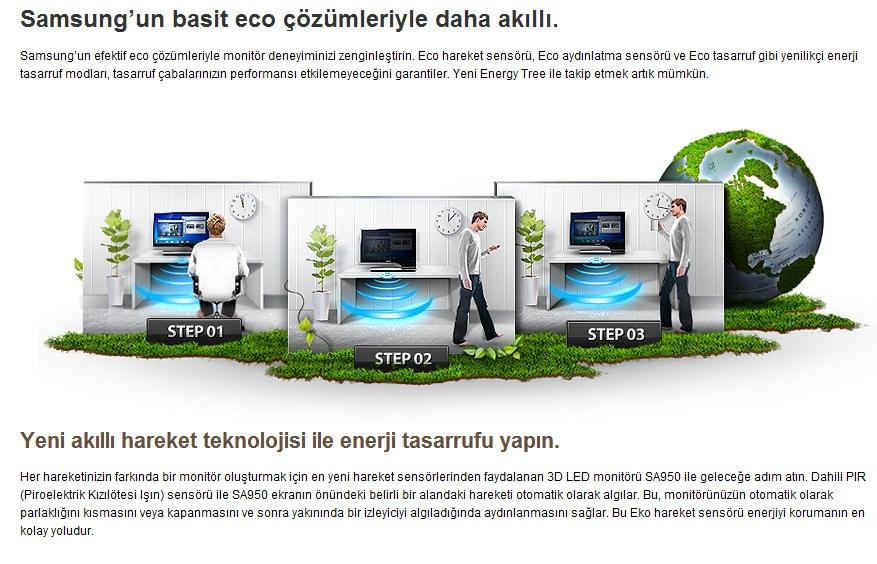  Satılık SAMSUNG 27'' S27A950DS GENİŞ EKRAN LED+3D MONİTÖR