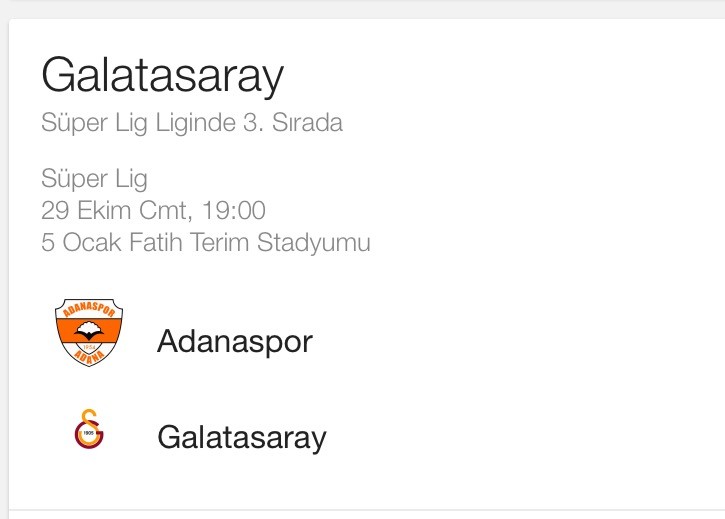  STSL 2016-17 | 9. Hafta | Adanaspor - Galatasaray | 29 Ekim 2016 19:00