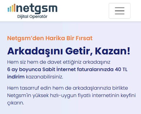 [ANA KONU] NETGSM ARKADAŞINI GETİR REFERANS KAMPANYASI