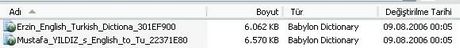  Babylon ingilizce türkçe sözlük dosyası(istek)