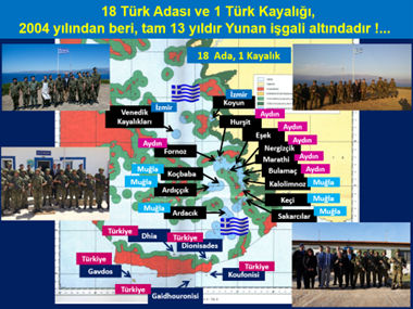 Yunanistan'ın Türk Kara Sularını işgal ettiği iddaa edilen harita yayımladığı ortaya çıktı