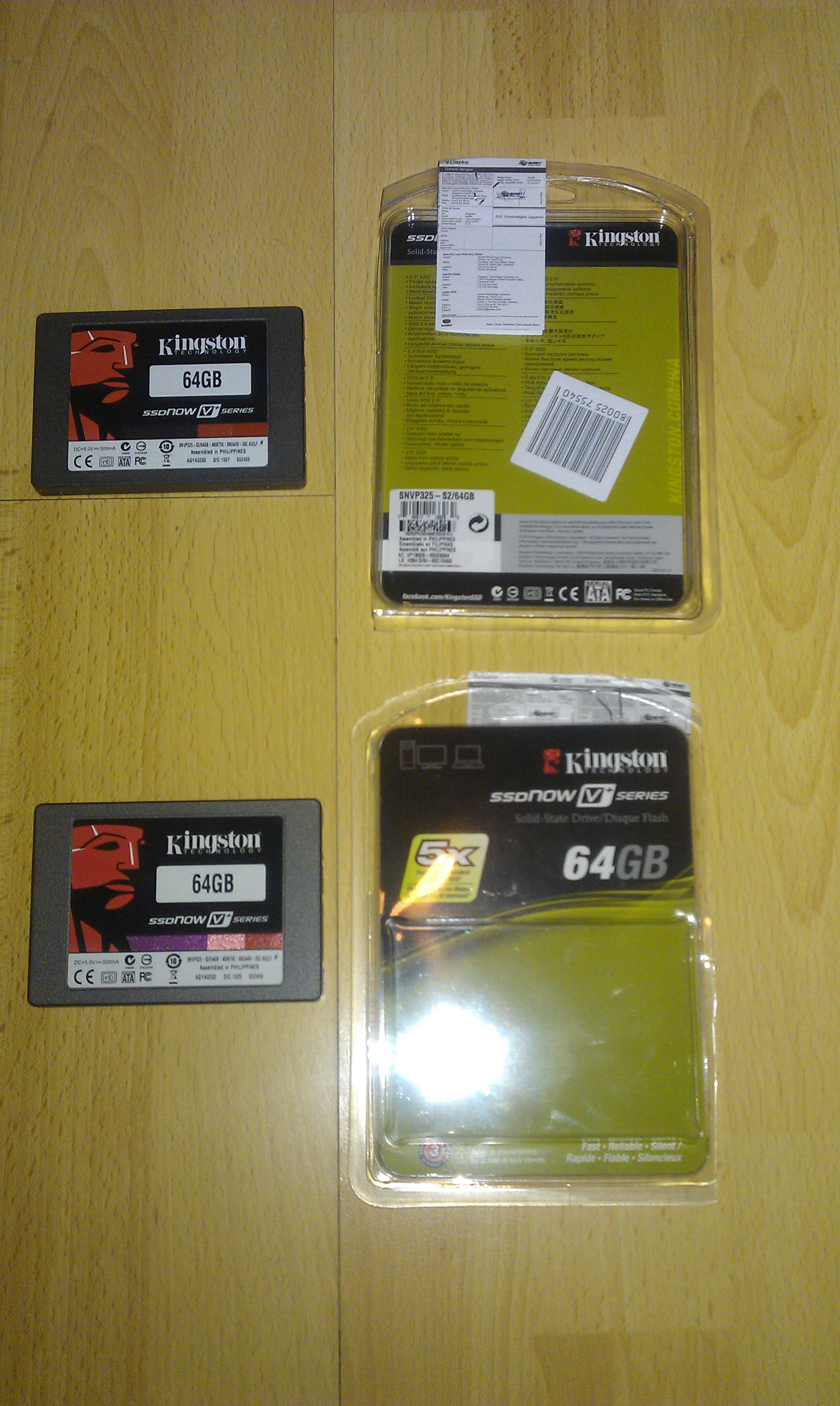  Kingston 64GB SSDNow V+ Serisi 230-180MB Fiyat Düştü  130 TL
