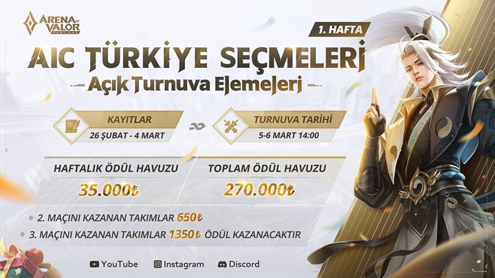 Arena of Valor'un toplam 670 bin TL ödüllü ilk espor turnuvası başlıyor