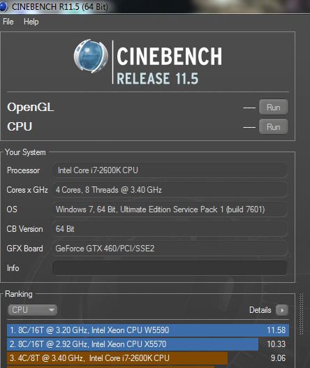  Cinebench R11.5 x64 ( İşlemcisine Güvenen Buraya ) :D