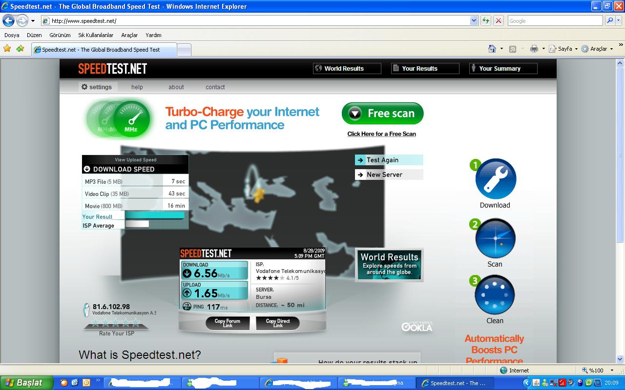  3G MOBİL MODEM HIZ TESTLERİ << ANA BAŞLIK