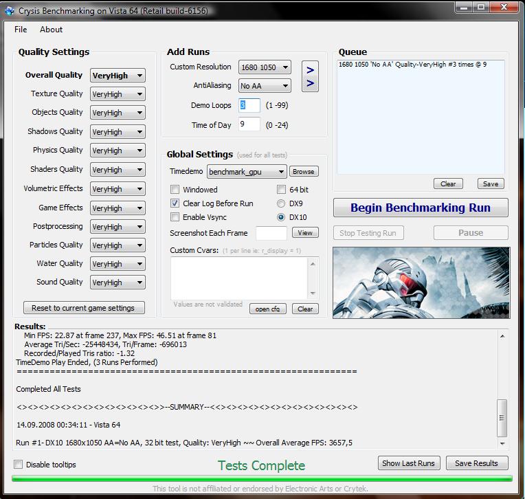  MSI GTX280 CRYSIS BENCHMARK'S - VANTAGE