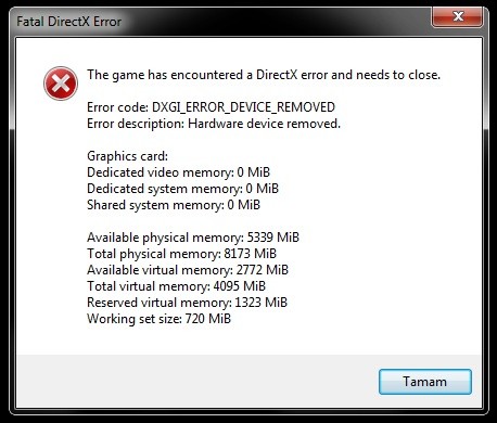 Fatal error close. DIRECTX Error. Ошибка деретикс 12. Fatal DIRECTX Error code 15. Graphics device Removed.