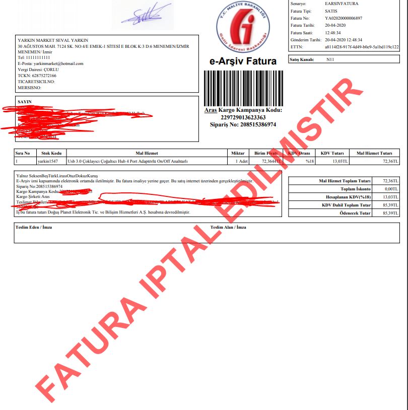 N11 - TurboSepet Arızalı Ürünle Yapılan DOLANDIRICILIK!