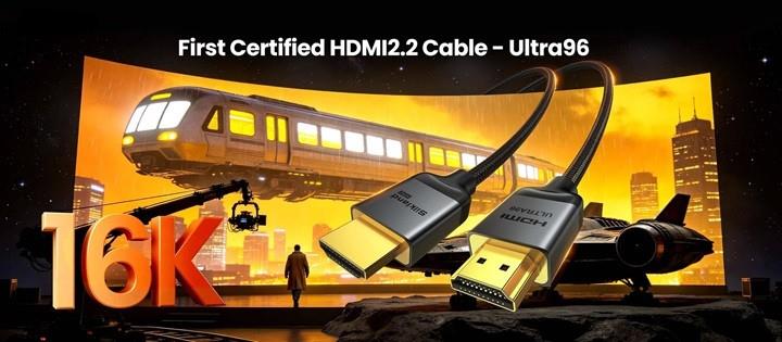 Dünyanın ilk Ultra96 sertifikalı HDMI 2.2 kabloları satışa çıktı: 16K desteği var, cihaz yok