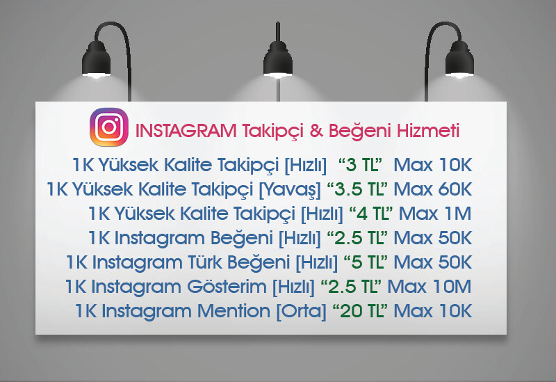  En Ucuz Instagram Takipçi & Beğeni & Görüntüleme |1K Takipçi 3 TL | 1K Beğeni 2.5 TL