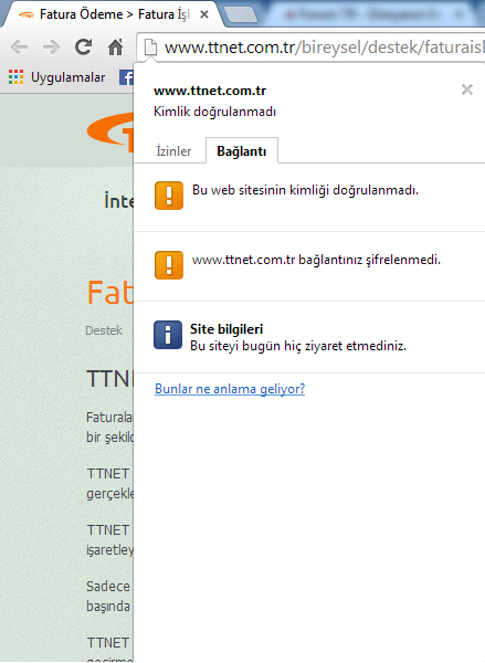  bu web sitesinin kimliği doğrulanmadı hatası