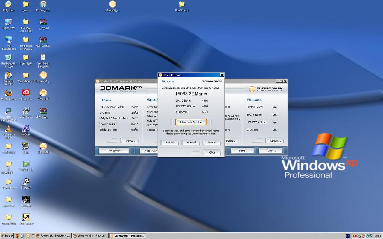  3DMARK06 TESTLERİ... Hayırlı Uğurlu Olsun
