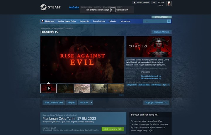 Diablo IV, çok yakında Steam'e geliyor