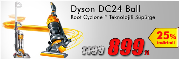  Dyson DC24 Ball Root Cyclone Süpürge Fırsatı !