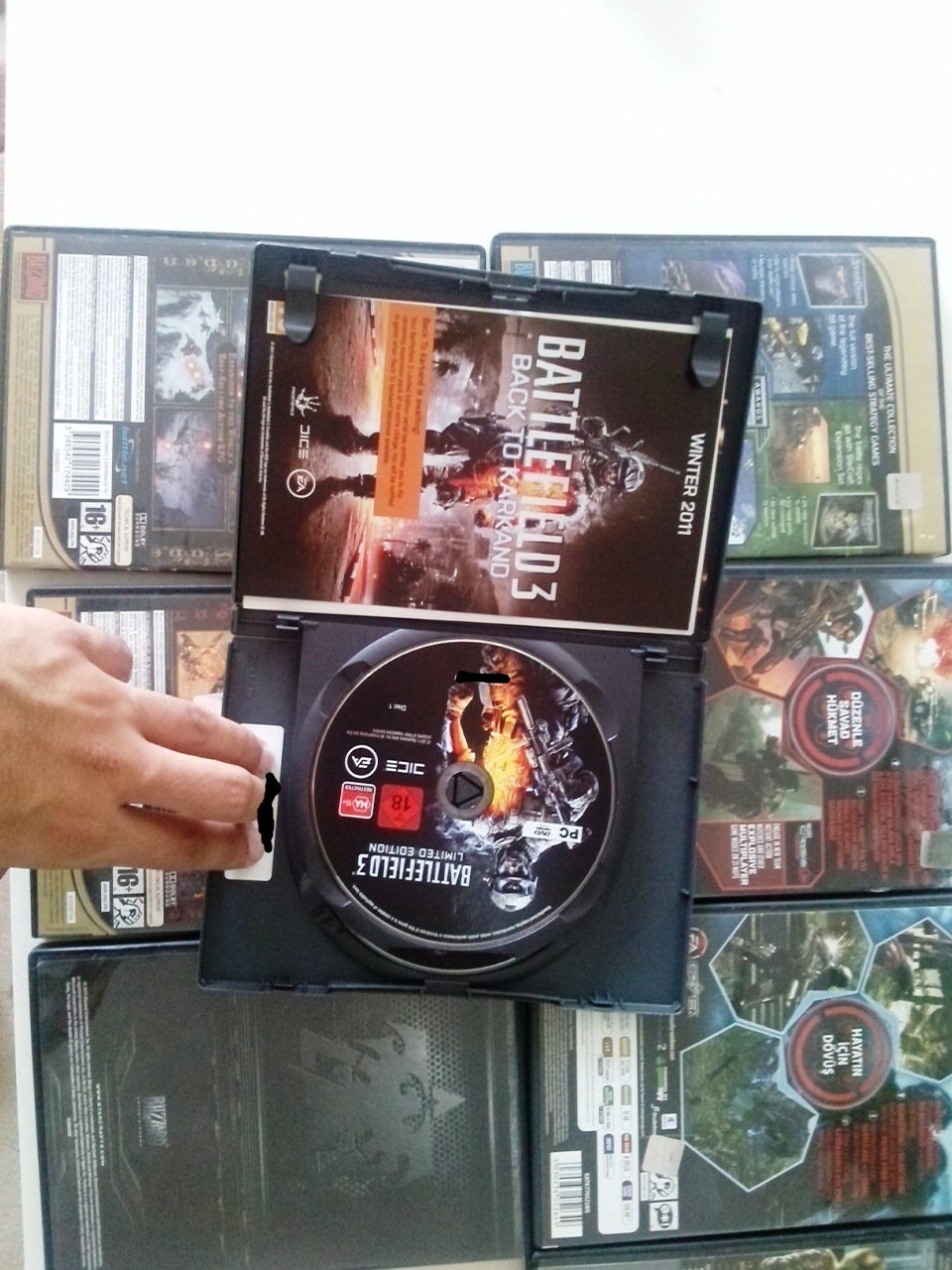  Satılık Hepsi Orjinal ( BattleField 3 , Crysis , Crysis WarHead , FEAR ,Diablo 2, Starcraft 1-2