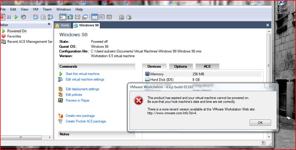  VMware Workstation 6.5 Build 91182 Beta (Aynı Anda 2 İşletim Sistemi Kullanın)