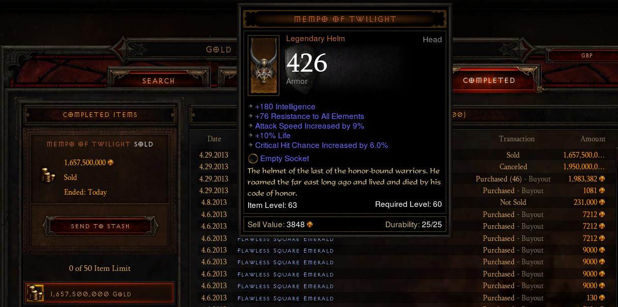  Diablo 3 Item Alış/Satış Konusu