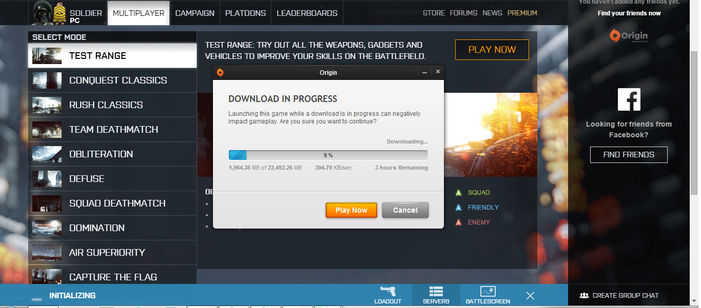  Battlefiled 4 ilk kurulumdaki 'Download in progress' yüklemesi