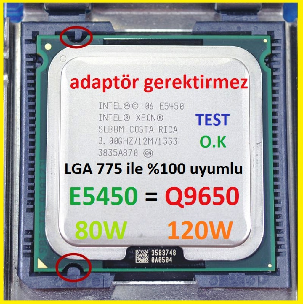 Сравнение процессоров q9550 и xeon e5450