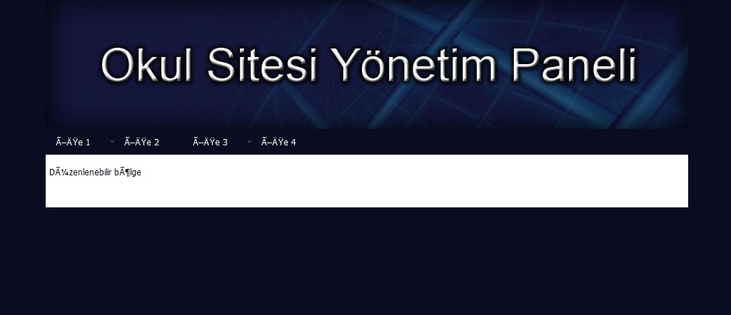  PHP de şablondan sayfa üretirken türkçe karakter sorunu oluşuyor
