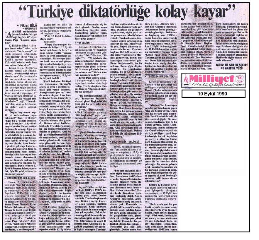  Başkanlık Sistemini Kenan Evren Bile İstememiş