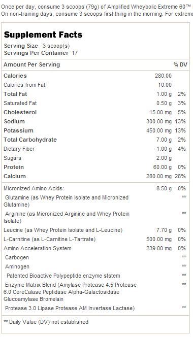  AMP Amplified Wheybolic Extreme 60 (BCAA+Glutamin+L-Carnitin+Amino)