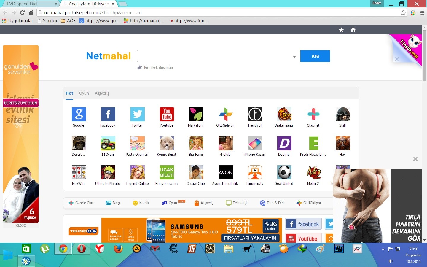  google chrome yeni sekmede netmahal sorunu çözemiyorum lütfen yardım
