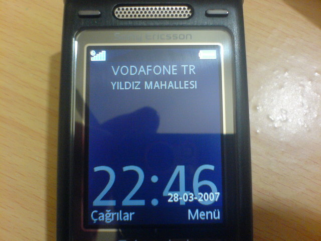  Telefon ekranında artık VODAFONE TR yazıyor...