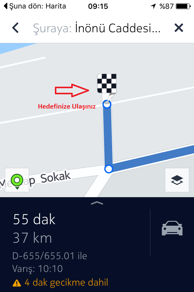  HERE MAPS [NAVTEQ] - Türkiye [Harita Hata ve Düzeltmeleri] Bilgilendirme Başlığı.