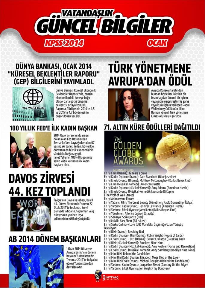  2014 KPSS Güncel Olaylar [Ana Konu]