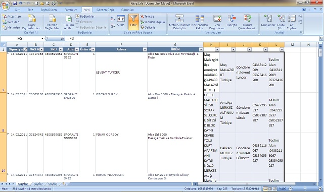  İYİ DERECEDE EXCEL BİLEN BİR ARKADAŞ BANA YARDIMCI OLABİLİR Mİ? LÜTFEN.