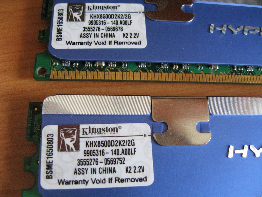  2x1GB DDR2 1066 mhz KİNGSTON HYPERX- SATILDI -