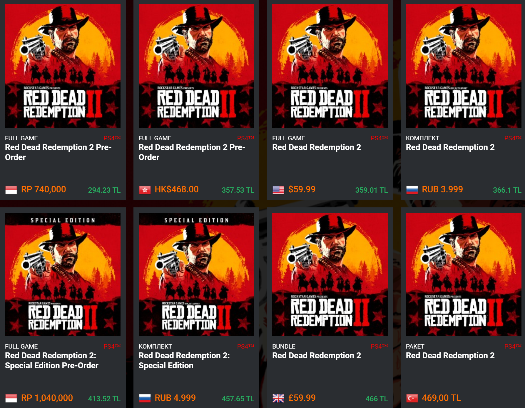 Red Dead Redemption 2'nin Fiyatı da 469,00 TL Oldu