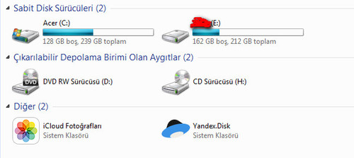  Harici HDD Aygıt Yöneticisinde Görünüyor Bilgisayarımda Görünmüyor