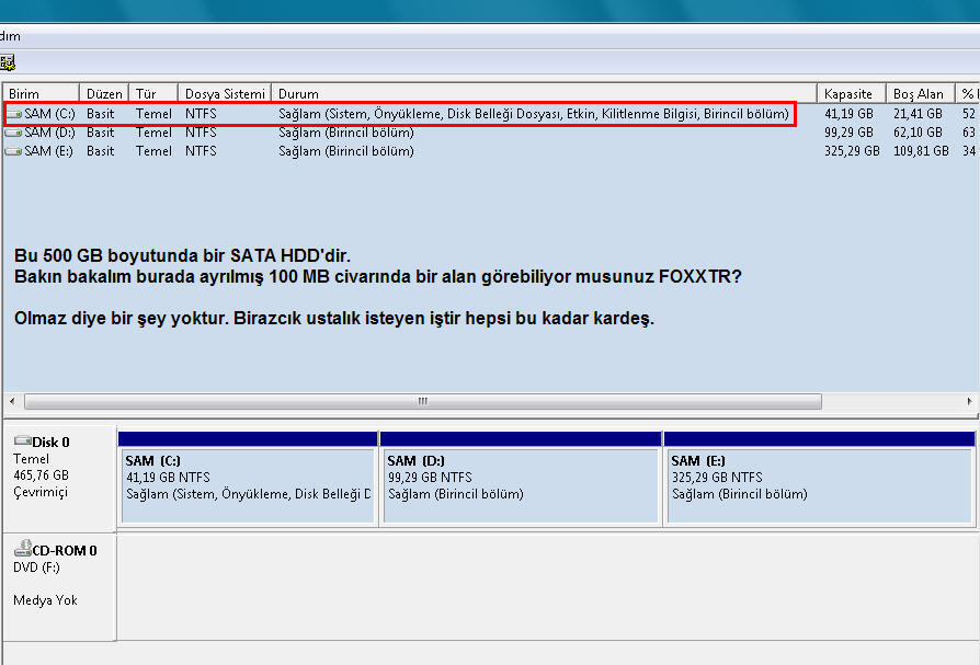  pc ye win7 yükleyemiyorummmmmm yardım lütfen