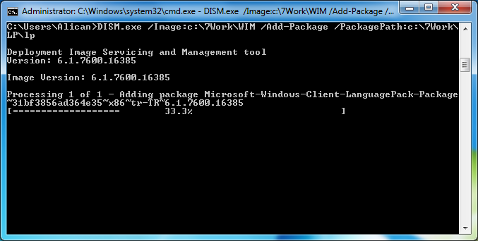  Windows 7 7264 TR dil dosyasını 7600.16384 dil dosyasına çevirme