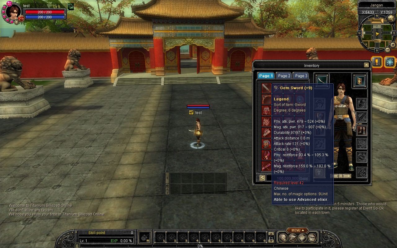  Titanium Silkroad Online 70 CAP Sadece CH Server