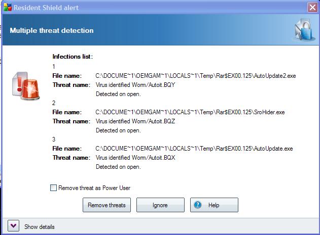 Remove threats