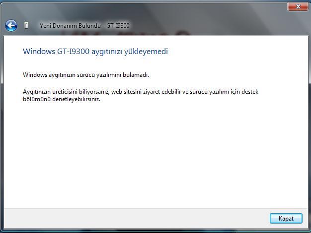  GT-I9300 (Galaxy S3) Driver Sorunu