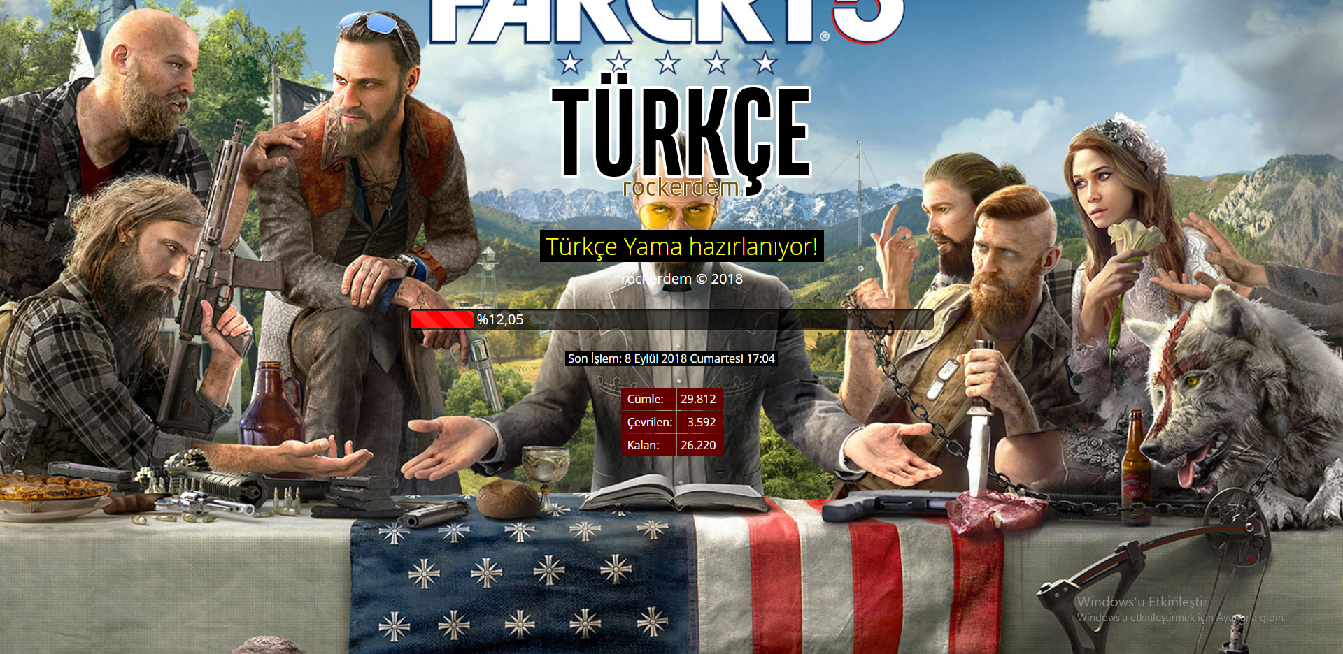 Far Cry 5 Türkçe Yerelleştirme Çalışması %100 - v3 2023 Sürüm Yayınlandı - [rockerdem]