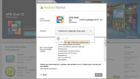  SPB Mobil Shell Android için çıktı
