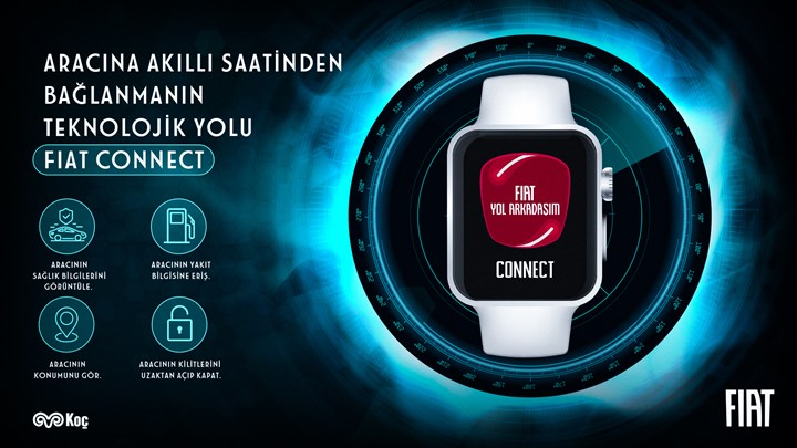 Fiat Connect, akıllı saatlerle entegre kullanılabilecek