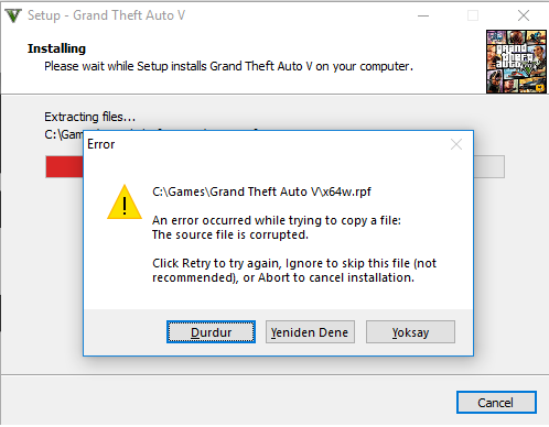  Grand Theft Auto V - PC - Failed Zlib Call Hatasının Çözümü (Videolu)