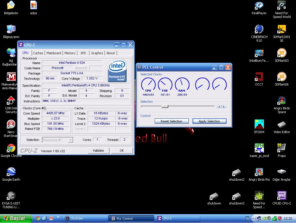  İntel Pentium 4 HT 524 Hedef 4GHZ