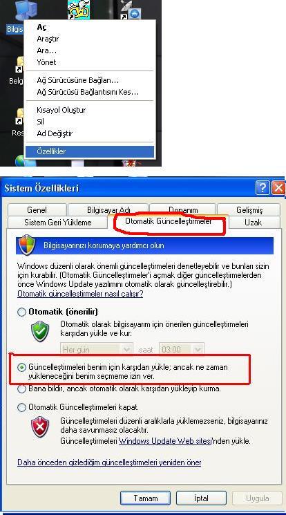  Otomatik Güncelleştirme sorunu!